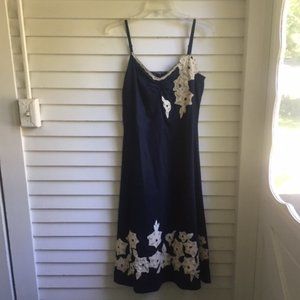 Anthropologie Midi Strapless floral Dress